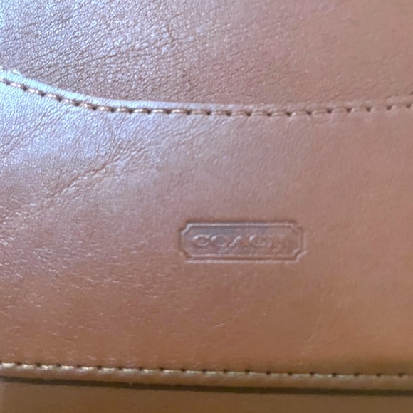 Coach Tan Leather portfolio. Legal size. - Picture 3 of 6